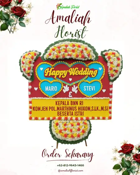Papan Bunga Pernikahan Ledok
